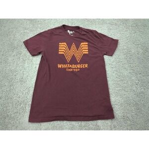 WhatABurger T Shirt Mens Medium Red Short Sleeve Logo Since 1950